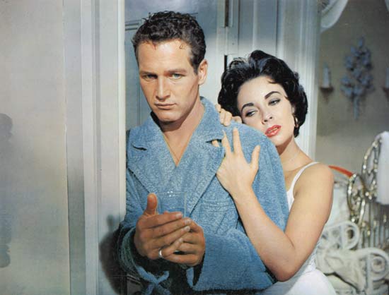 Con Paul Newman en La gata sobre el tejado de zinc.